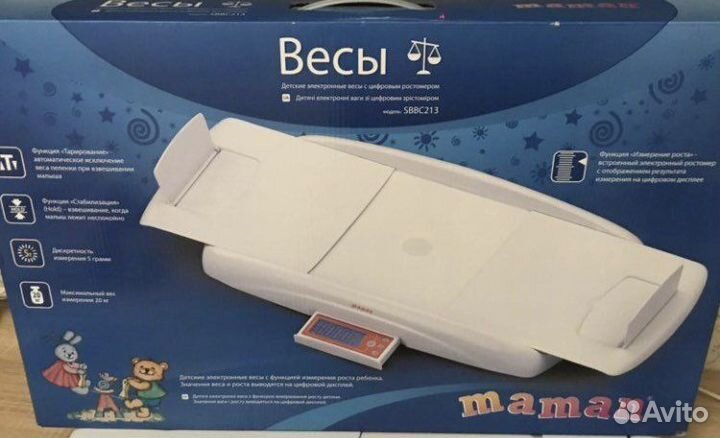 Детские электронные весы с ростомером maman
