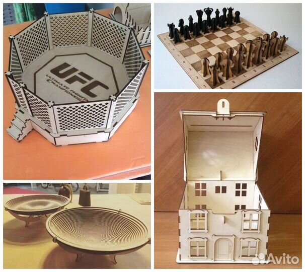 Лазерная гравировка и резка по дереву