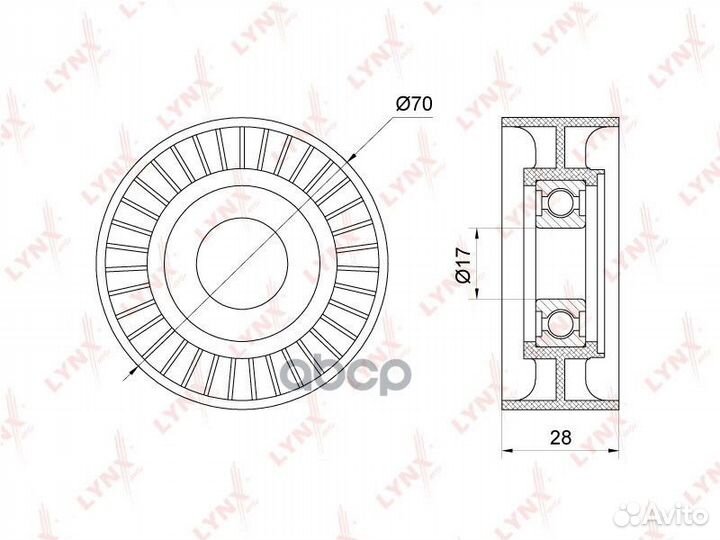 Ролик ремня приводного Fiat Ducato 2.3D 02, IV