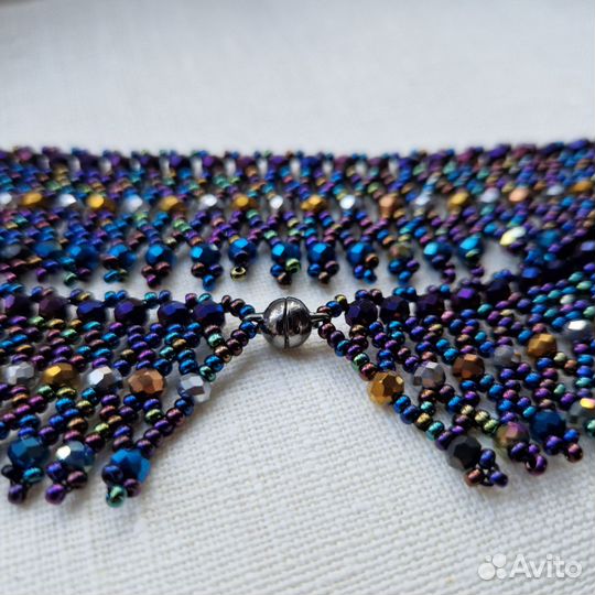 Ожерелье-силянка фиолетовый микс