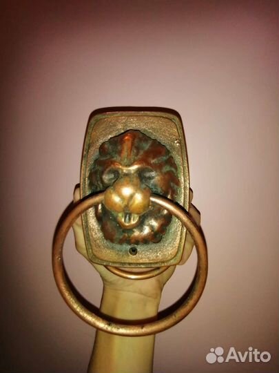 Ручка дверная чугун СССР лев