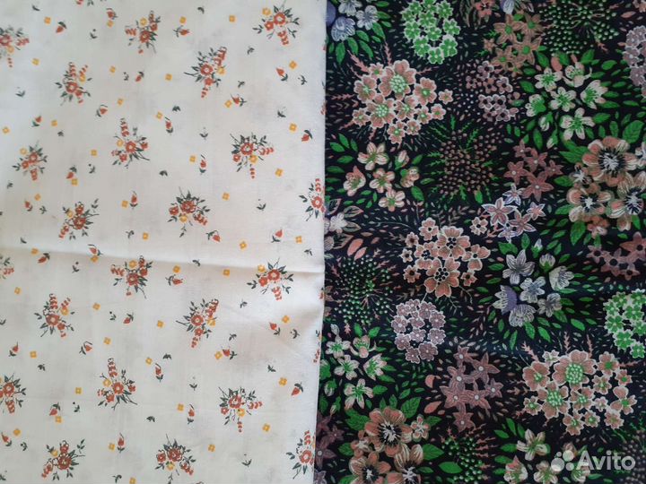 Отрез ткани штапель, бязь, ситец времен СССР