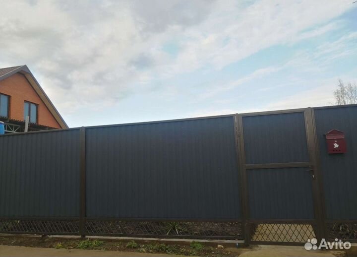 Заборы из профнастила, забор под ключ