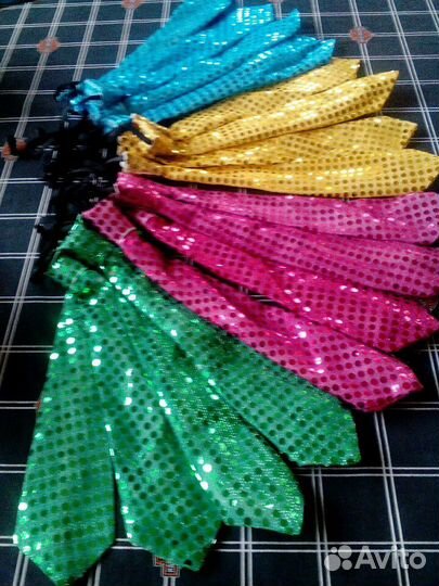 Галстук карнавальный цветной