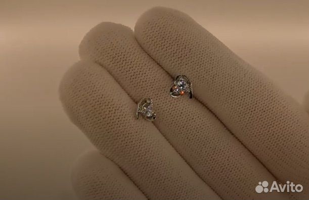 Серьги Сердечки