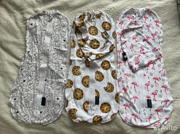 Кокон для новорожденных с фламинго