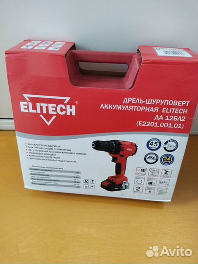 Шуруповерт elitech да 12бл2