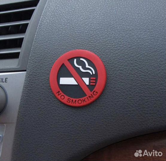Наклейка в авто No smoking