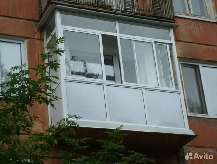 Остекление балкона раздвижное