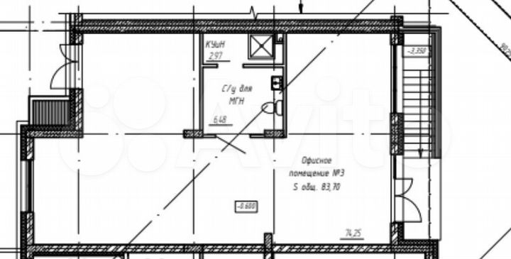 Свободного назначения, 83.7 м²