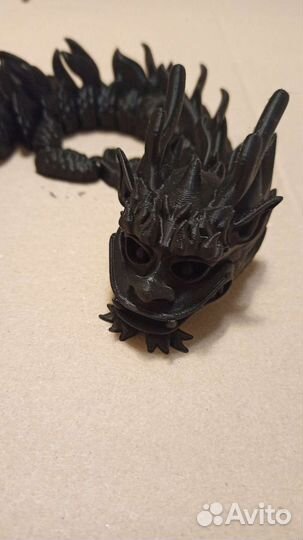 Императорский дракон черный 75 см