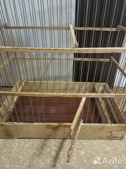 Деревянная клетка для птиц времëн СССР