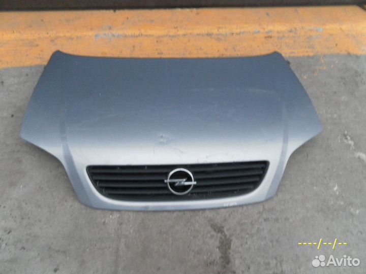 Капот Опель Зафира А в сборе серебро