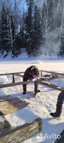 Монтаж винтовых свай под ключ