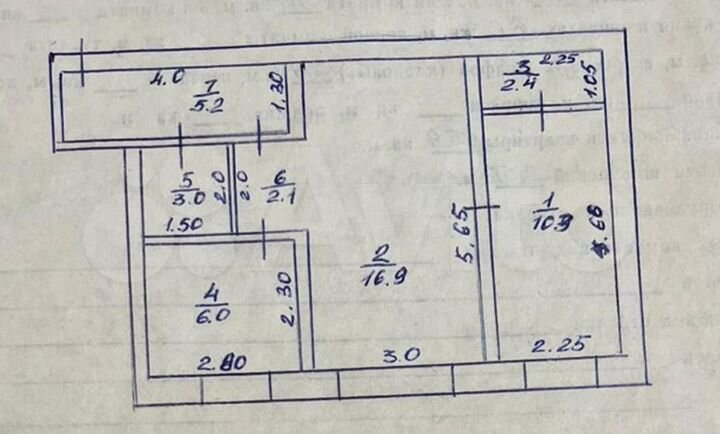 2-к. квартира, 45,9 м², 2/2 эт.