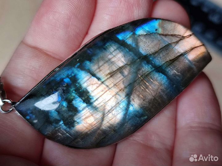 Лабрадорит кулон + кольцо