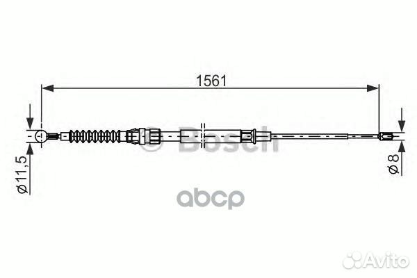 Трос ручного тормоза 1987482264 Bosch
