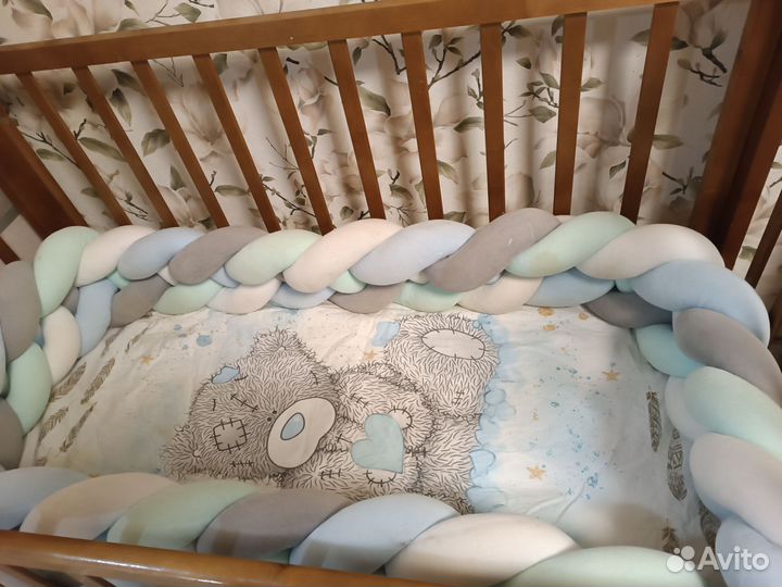 Бортик косичка в кроватку