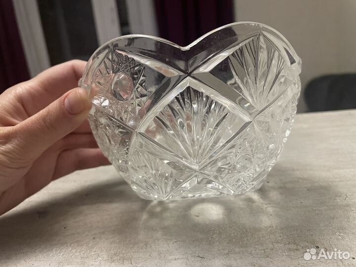 Хрустальная салатница 3шт, времен СССР