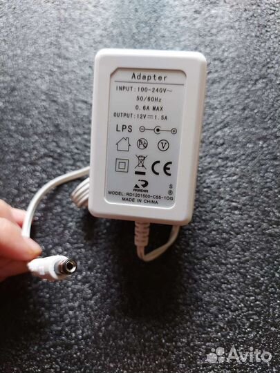 Блок питания 12 вольт, 1,5 А