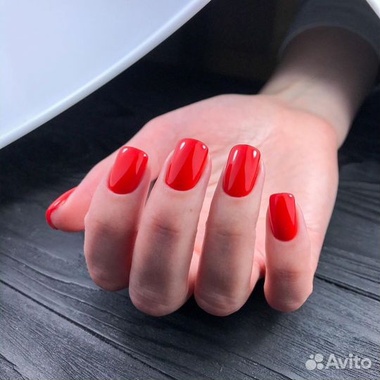 Маникюр гель лак наращивание педикюр