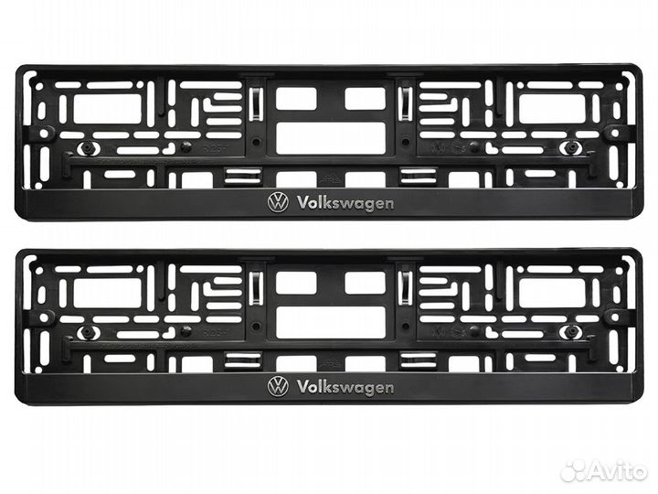 Рамки для гос номера с логотипом Volkswagen 2 шт