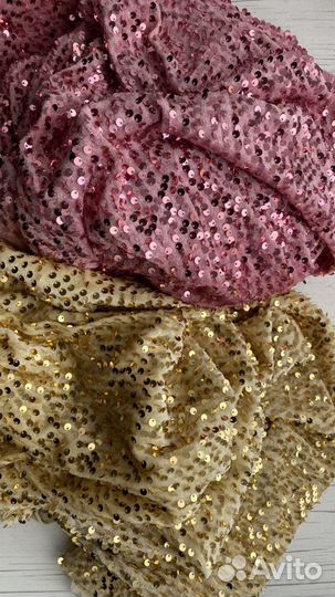 Ткань пайетки на бархате