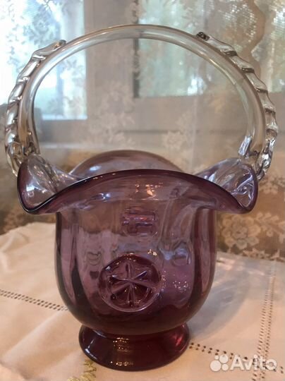 Вазы из цветного стекла СССР