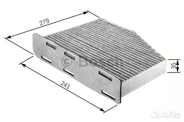 Фильтр салона audi A4 07- угольный