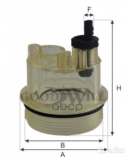 Стакан сепаратора Пласт.колба (ремкомплект) FG