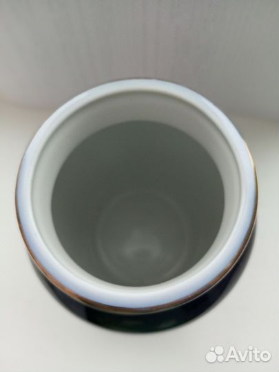 Ваза Гжель СССР кобальт с позолотой