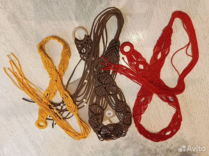 Пояс, ремень, макраме