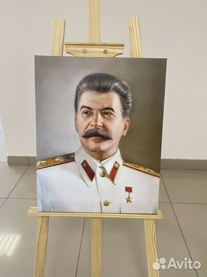 Портрет Путина и Сталина