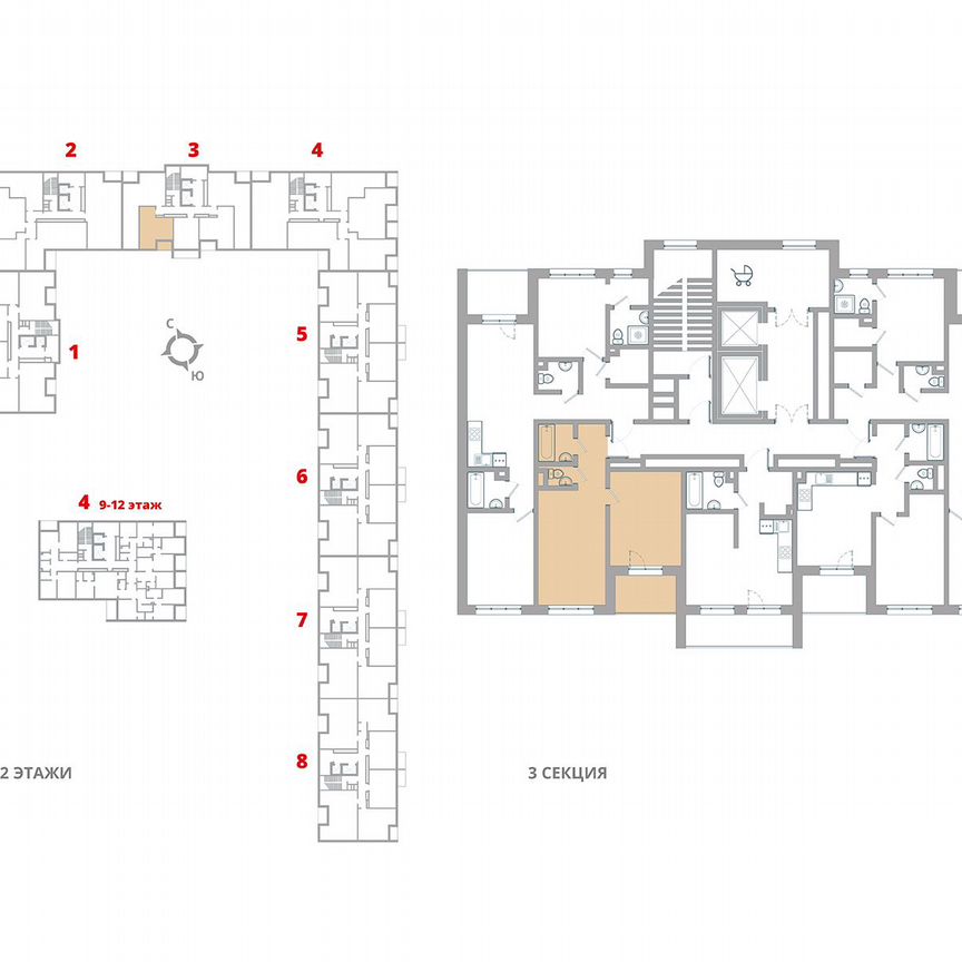 1-к. квартира, 39,8 м², 6/12 эт.