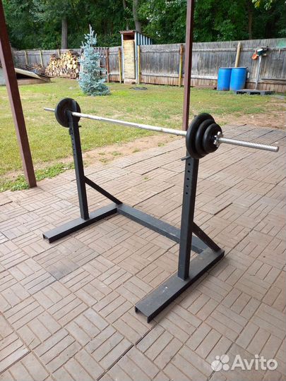 Штанга + блины + стойка