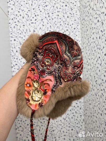 Шапка ушанка из кролика