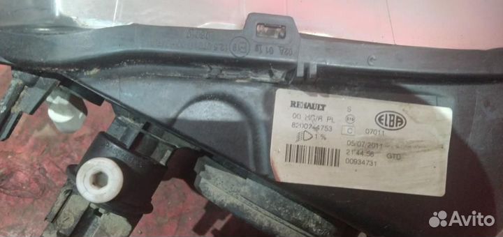 Рено логан фара левая фаза 2 Renault Logan с деф