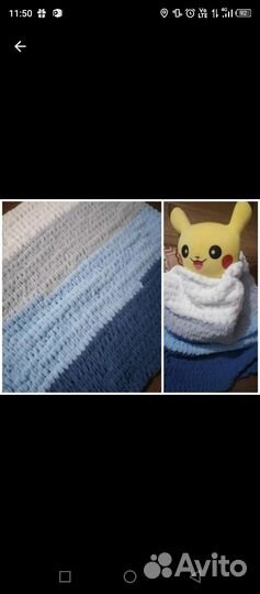 Плед детский вязаный ручная работа