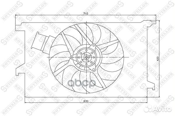 29-99271-SX вентилятор охлаждения без кожуха O