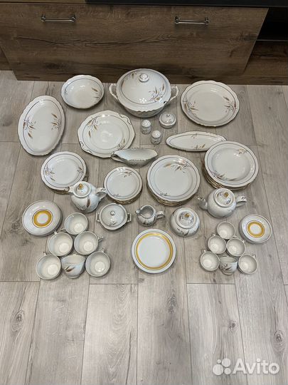 Сервиз Колосок 69 предметов Дулевский фарфор