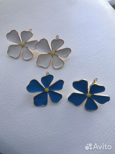 Серьги цветы новые