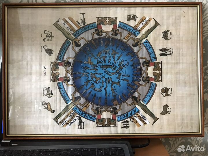 Папирус под стеклом