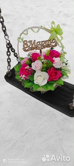 Букеты в корзине