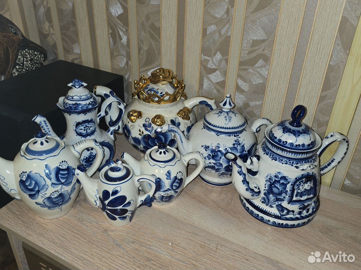 Заварочные чайники гжель