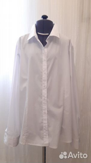 Рубашка(блузка) женская. Белая.52-54 размер