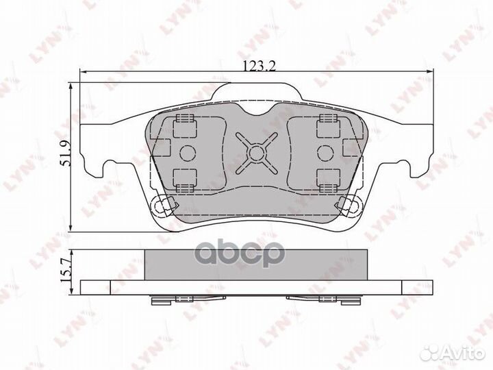 Колодки тормозные дисковые зад BD6302 lynxauto