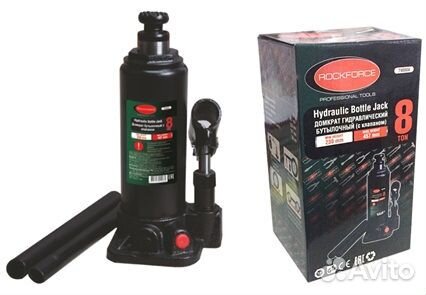 Домкрат бутылочный 8т с клапаном (высота подхвата