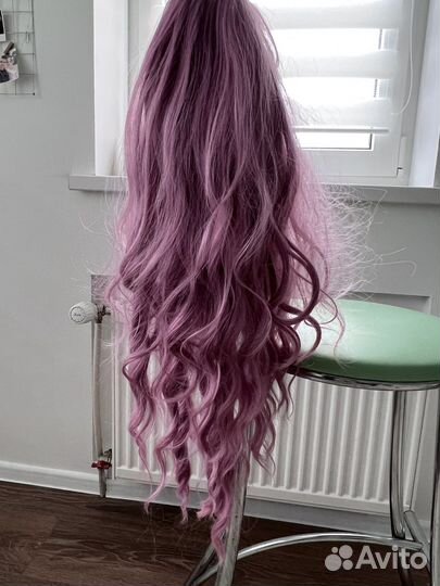 Парик розовый