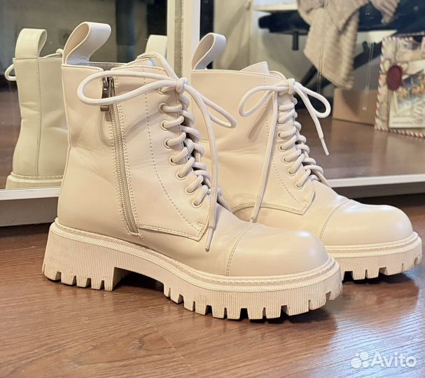 Ботинки челси 38 молочные