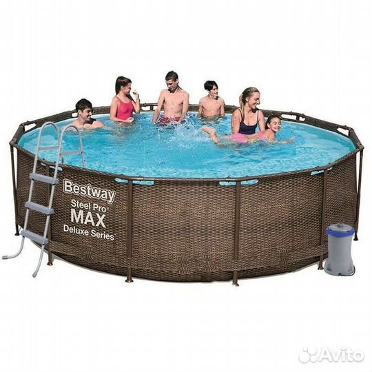 Каркасный бассейн 366х100см с лестницей